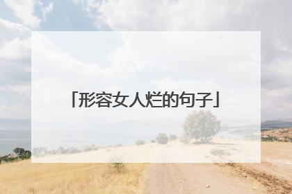 形容女人烂的句子