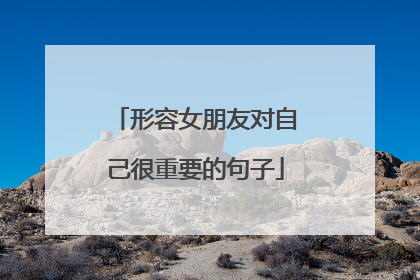 形容女朋友对自己很重要的句子