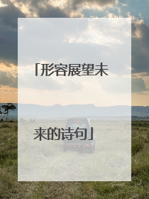 形容展望未来的诗句