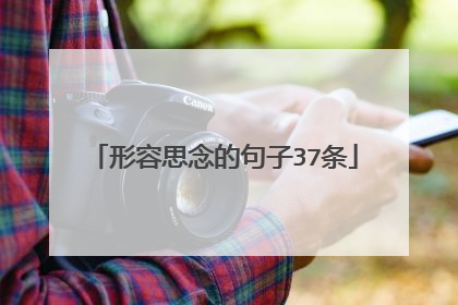 形容思念的句子37条