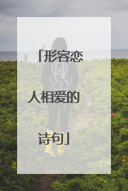 形容恋人相爱的诗句
