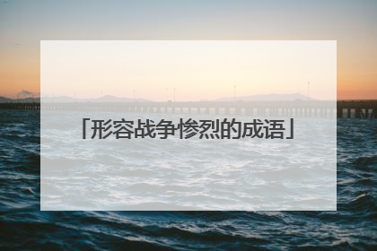 形容战争惨烈的成语