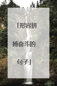 形容拼搏奋斗的句子