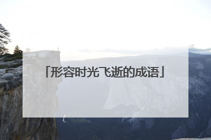 形容时光飞逝的成语