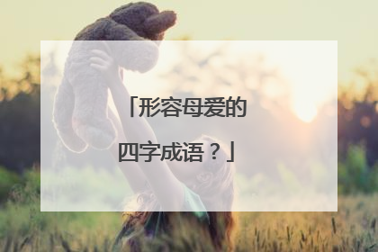 形容母爱的四字成语?