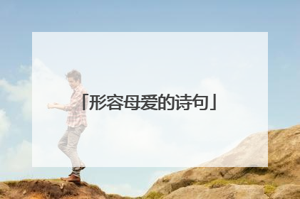 形容母爱的诗句