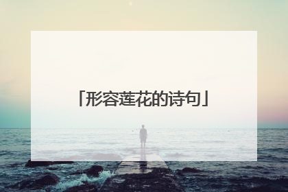 形容莲花的诗句