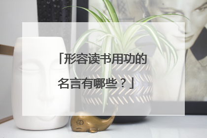 形容读书用功的名言有哪些？