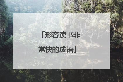 形容读书非常快的成语