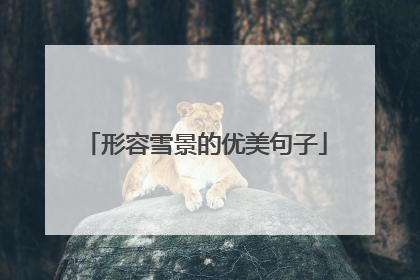 形容雪景的优美句子