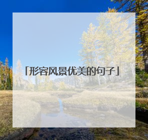 形容风景优美的句子