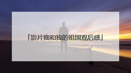 影片我和我的祖国观后感