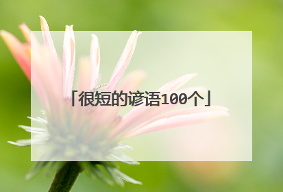 很短的谚语100个
