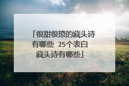 很甜很撩的藏头诗有哪些 25个表白藏头诗有哪些
