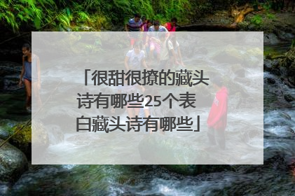 很甜很撩的藏头诗有哪些25个表白藏头诗有哪些