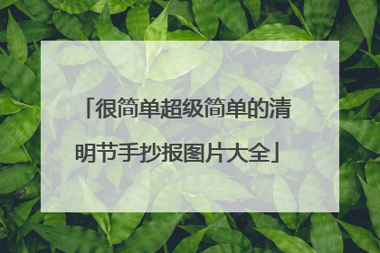 很简单超级简单的清明节手抄报图片大全