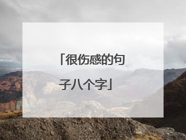 很伤感的句子八个字