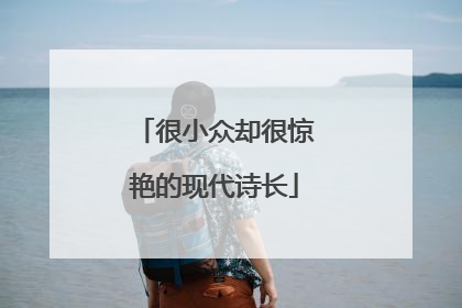 很小众却很惊艳的现代诗长