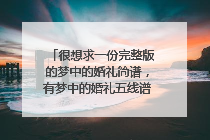 很想求一份完整版的梦中的婚礼简谱,有梦中的婚礼五线谱也一起给吧,对应的就更好啦。