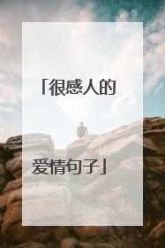 很感人的爱情句子