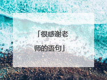很感谢老师的语句