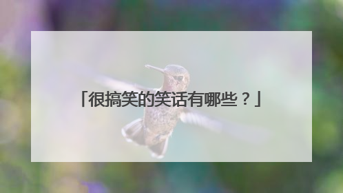 很搞笑的笑话有哪些?
