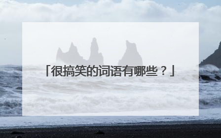 很搞笑的词语有哪些?