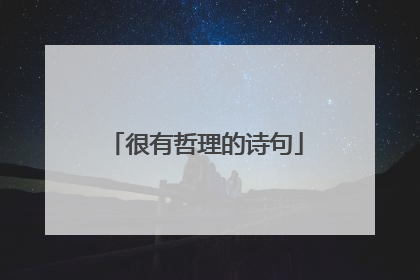 很有哲理的诗句