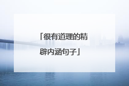 很有道理的精辟内涵句子