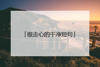 很走心的干净短句
