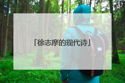 徐志摩的现代诗