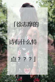 徐志摩的诗有什么特点???