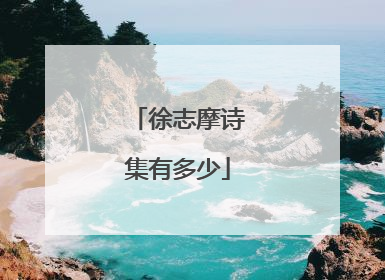 徐志摩诗集有多少