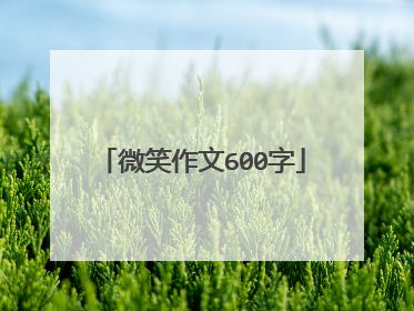 微笑作文600字