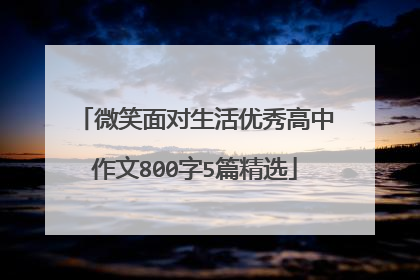 微笑面对生活优秀高中作文800字5篇精选