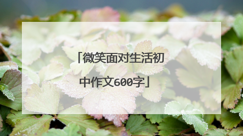 微笑面对生活初中作文600字