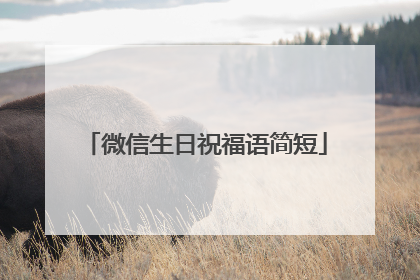 微信生日祝福语简短