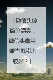微信头像简单漂亮,微信头像用哪些图片比较好?