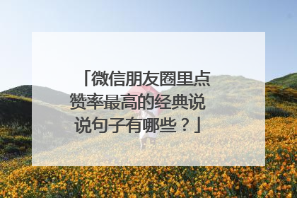 微信朋友圈里点赞率最高的经典说说句子有哪些？