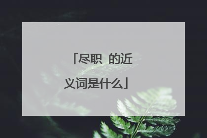 尽职 的近义词是什么