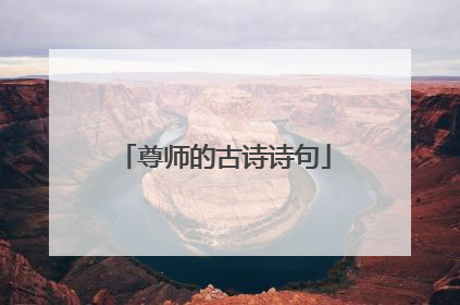 尊师的古诗诗句