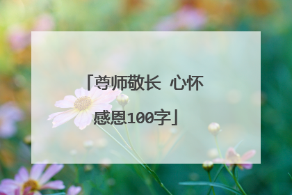 尊师敬长 心怀感恩100字