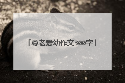 尊老爱幼作文300字