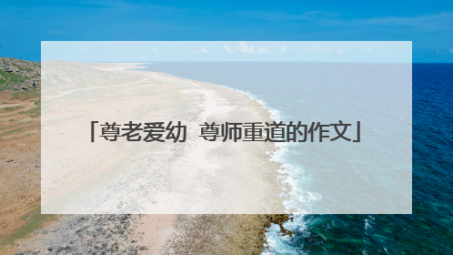 尊老爱幼 尊师重道的作文