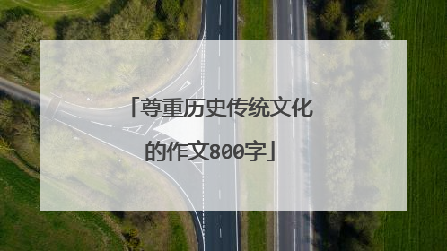 尊重历史传统文化的作文800字