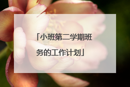 小班第二学期班务的工作计划