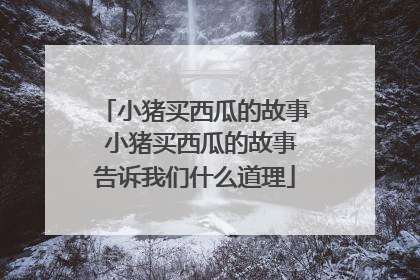 小猪买西瓜的故事 小猪买西瓜的故事告诉我们什么道理