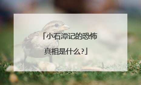 小石潭记的恐怖真相是什么?