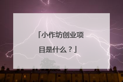 小作坊创业项目是什么?