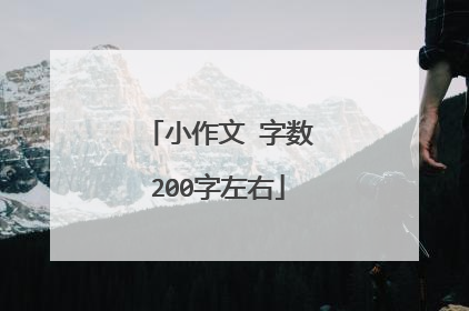 小作文 字数200字左右